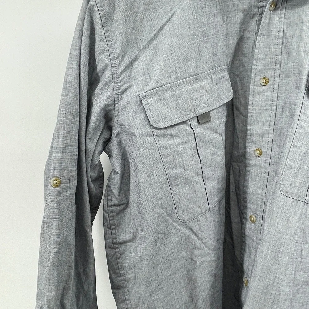 Insect Shield Repellent Apparel‎ Shirt Men XL Gray Vented Outdoor Fishing